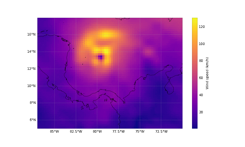 WRF simulations of hurricane Iota